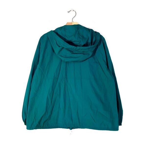 NEW Zara 90s Oversized Nylon Windbreaker Hoodie Quarter Zip Jacket in Teal Small - Picture 7 of 12